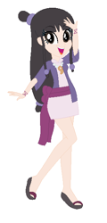 Size: 288x600 | Tagged: safe, artist:fjessemcsm, artist:pupkinbases, base used, species:human, my little pony:equestria girls, ace attorney, barely eqg related, capcom, clothing, crossover, dress, equestria girls style, equestria girls-ified, jewelry, maya fey, necklace, sandals, shoes