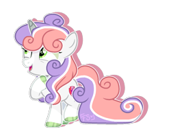 Size: 1144x920 | Tagged: safe, artist:foxysparkle, character:sweetie belle, species:pony, alternate hair color, alternate hairstyle, female, simple background, solo, transparent background