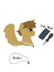 Size: 768x1024 | Tagged: safe, artist:dexterousdecarius, oc, oc:sandpaper, species:pegasus, species:pony, back freckles, freckles, gradient hair, implied canon x oc, implied polyamory, implied shipping, jewelry, male, necklace, simple background, solo, transparent background, wing freckles