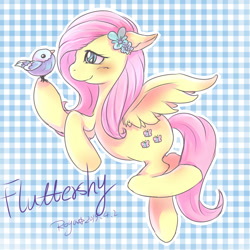 Size: 1500x1500 | Tagged: safe, artist:roya, character:fluttershy, species:bird, species:pegasus, species:pony, anatomically incorrect, female, incorrect leg anatomy, mare, solo