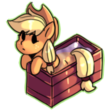 Size: 230x230 | Tagged: safe, artist:renka2802, character:applejack, species:earth pony, species:pony, beady eyes, clothing, cowboy hat, cute, female, hat, jackabetes, mare, simple background, solo, transparent background, water