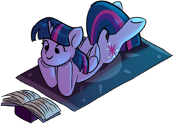 Size: 659x472 | Tagged: safe, artist:renka2802, character:twilight sparkle, character:twilight sparkle (alicorn), species:alicorn, species:pony, beady eyes, carpet, cute, female, mare, my little pony, prone, reading, simple background, solo, transparent background, twiabetes
