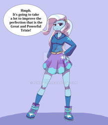 Size: 800x921 | Tagged: dead source, safe, artist:peribooty, character:trixie, my little pony:equestria girls, deviantart watermark, female, incentive drive, obtrusive watermark, solo, watermark