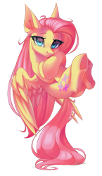 Size: 682x1172 | Tagged: safe, artist:jun1313, character:fluttershy, species:pegasus, species:pony, cute, ear fluff, female, leg fluff, looking at you, mare, on back, shyabetes, simple background, solo, transparent background, underhoof, wing fluff, wings