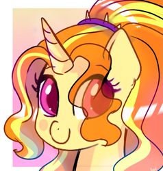 Size: 915x963 | Tagged: safe, alternate version, artist:whiskyice, character:adagio dazzle, species:pony, species:unicorn, adoragio, bust, colored pupils, cute, equestria girls ponified, female, head only, mare, ponified, portrait, solo, transparent mane