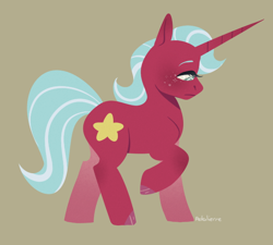 Size: 600x540 | Tagged: safe, artist:petalierre, oc, oc only, species:pony, species:unicorn, female, hooves, horn, lineless, mare, solo