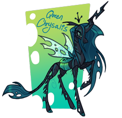 Size: 1280x1237 | Tagged: safe, artist:janegumball, character:queen chrysalis, species:changeling, changeling queen, female, solo