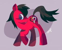 Size: 802x647 | Tagged: safe, artist:cenyo, oc, species:earth pony, species:pony, red and black oc, solo