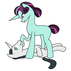 Size: 2089x2081 | Tagged: safe, artist:neighsay, character:chancellor neighsay, character:principal abacus cinch, species:pony, female, male, neighcinch, shipping, straight