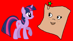 Size: 1366x768 | Tagged: safe, artist:ianpony98, character:twilight sparkle, species:pony, nostalgia, page, paint.net, paperclip, playhouse disney, tara strong, voice actor joke