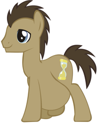 Size: 723x914 | Tagged: safe, artist:audiobeatzz, edit, character:doctor whooves, character:time turner, species:earth pony, species:pony, male, male pregnancy, pregnant, pregnant edit, show accurate, simple background, smiling, solo, stallion, white background