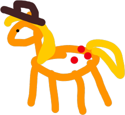 Size: 720x662 | Tagged: safe, artist:semental, derpibooru original, character:applejack, species:earth pony, species:pony, 1000 hours in ms paint, appul, clothing, cowboy hat, female, hat, majestic as fuck, mare, minimalist, modern art, quality, simple background, solo, stetson, stick pony, transparent background