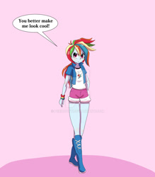 Size: 1024x1170 | Tagged: dead source, safe, artist:peribooty, character:rainbow dash, my little pony:equestria girls, deviantart watermark, female, incentive drive, obtrusive watermark, solo, watermark