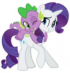 Size: 832x862 | Tagged: safe, artist:georgegarza01, character:rarity, character:spike, species:dragon, species:pony, ship:sparity, claws, cute, dragons riding ponies, female, male, raribetes, riding, shipping, shipping fuel, spikabetes, straight, vector