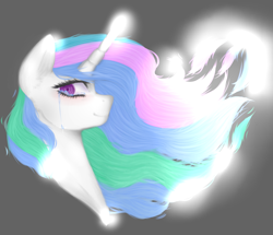 Size: 1869x1605 | Tagged: safe, artist:thecreativerey, character:princess celestia, species:pony, crying, fading, female, mare, smiling, solo