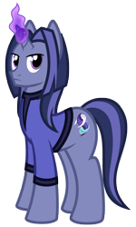 Size: 1800x3000 | Tagged: safe, artist:cyril_deroach, oc, oc:dream writer, species:pony, species:unicorn, clothing, cutie mark, magic, male, shirt, show accurate, simple background, solo, stallion, transparent background
