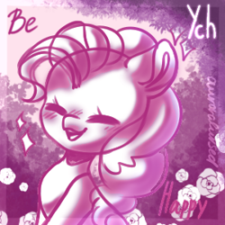 Size: 300x300 | Tagged: safe, artist:auroracursed, species:pony, auction, commission, happy, smiley face, solo, ych example, ych sketch, your character here