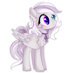 Size: 901x887 | Tagged: safe, artist:shiroikitten, base used, oc, oc only, oc:snowy sweety, species:pegasus, species:pony, female, heterochromia, mare, simple background, solo, transparent background