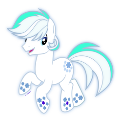 Size: 911x878 | Tagged: safe, artist:tigerbeetle, character:double diamond, species:earth pony, species:pony, colored hooves, floating, glowing mane, glowing tail, happy, joyful, lightly watermarked, male, rainbow power, rainbow power-ified, simple background, solo, stallion, transparent background, vector, watermark