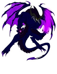Size: 786x1017 | Tagged: safe, artist:kahnac, oc, oc only, oc:tiracian, species:pony, season 9, spoiler:s09, alternate universe, demon, monster, nightmare fuel, simple background, solo, transparent background