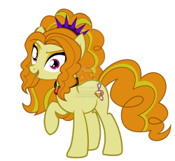 Size: 1600x1473 | Tagged: safe, artist:tigerbeetle, character:adagio dazzle, species:pony, equestria girls:rainbow rocks, g4, my little pony: equestria girls, my little pony:equestria girls, battle of the bands, disguise, disguised siren, equestria girls ponified, female, headband, jewelry, necklace, obtrusive watermark, ponified, simple background, solo, spiked headband, transparent background, watermark