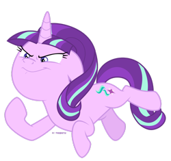 Size: 1024x961 | Tagged: safe, artist:tigerbeetle, character:starlight glimmer, species:pony, species:unicorn, episode:the cutie re-mark, season 5, spoiler:s05, female, implied twilight sparkle, levitation, lightly watermarked, magic, s5 starlight, self-levitation, simple background, smug, smugface, smuglight glimmer, solo, telekinesis, transparent background