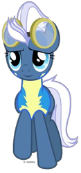 Size: 236x505 | Tagged: safe, artist:tigerbeetle, character:night glider, species:pegasus, species:pony, season 5, background removed, clothing, cute, cute smile, female, front view, happy, lightly watermarked, mare, raised hoof, removed from deviantart, reservation, simple background, smiling, solo, transparent background, uniform, watermark, wonderbolt trainee uniform, wonderbolts, wonderbolts uniform