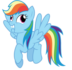Size: 360x350 | Tagged: safe, artist:tigerbeetle, character:rainbow dash, species:pegasus, species:pony, acting, bucktooth, chipped tooth, clothing, cosplay, costume, derp, female, funny, implied applejack, mare, not applejack, pretend, pretending, rainbow dash is best facemaker, rainbow derp, simple background, solo, transparent background, xd