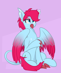 Size: 680x808 | Tagged: safe, artist:flylash6009, oc, oc:star lily, species:hippogriff, colored wings, gradient wings, hybrid, solo, wings