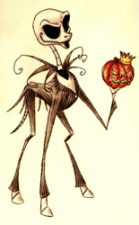 Size: 571x922 | Tagged: safe, artist:benrusk, species:pony, jack skellington, ponified, the nightmare before christmas