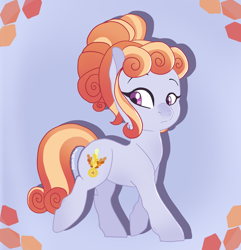 Size: 1280x1328 | Tagged: safe, artist:poowndraww, character:amber laurel, species:crystal pony, species:earth pony, species:pony, background pony, cute, female, mare, solo