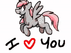 Size: 256x192 | Tagged: safe, artist:longmuzzlepony, oc, oc only, species:earth pony, species:pegasus, species:pony, 2013, abstract, animated, bandana, cute, derp face, derpabetes, flipnote studio, flying, food, frame by frame, grin, guitar, heart, hug, keyboard, muffin, music, musical instrument, parry gripp, simple background, smiling, sound, stars, webm, white background