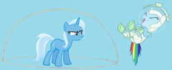 Size: 1280x522 | Tagged: safe, artist:guihercharly, character:rainbow dash, character:trixie, species:pony