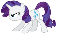 Size: 6344x3736 | Tagged: safe, artist:dharthez, character:rarity, species:pony, species:unicorn, battle stance, female, mare, simple background, solo, transparent background, vector