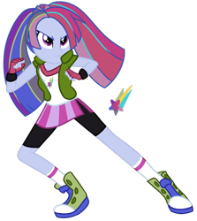 Size: 1280x1438 | Tagged: safe, artist:eonionic, oc, oc:tempo trill, parent:aria blaze, parent:rainbow dash, parents:ariadash, my little pony:equestria girls, clothing, converse, magical lesbian spawn, offspring, shoes, simple background, solo, transparent background