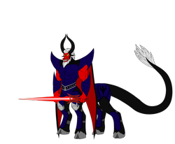 Size: 1557x1280 | Tagged: safe, artist:kahnac, character:lord tirek, species:centaur, season 9, spoiler:s09, armor, cape, clothing, cloven hooves, colored hooves, male, simple background, solo, story included, sword, transparent background, weapon