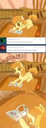Size: 500x1367 | Tagged: safe, artist:nyonhyon, character:braeburn, species:pony, colt, comic, cute, male, tumblr