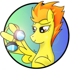 Size: 1134x1134 | Tagged: safe, artist:kacpi, character:spitfire, species:pegasus, species:pony, avatar, female, solo, wing hands, wings