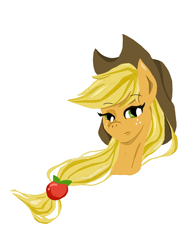 Size: 3456x4608 | Tagged: safe, artist:wimple, character:applejack, female, head, simple background, solo, white background