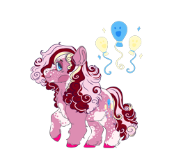 Size: 1072x936 | Tagged: safe, artist:kiwigoat-art, character:pinkie pie, species:earth pony, species:pony, female, redesign, simple background, solo, transparent background