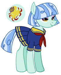 Size: 701x868 | Tagged: safe, artist:eonionic, oc, oc:hookshoot, parent:photo finish, parent:sapphire shores, species:earth pony, species:pony, clothing, dress, female, magical lesbian spawn, mare, offspring, parents:photoshores, simple background, solo, transparent background