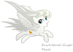 Size: 930x666 | Tagged: safe, artist:agdistis, oc, oc only, oc:ginger peach, species:pegasus, species:pony, /mlp/, blue eyes, drawthread, pegasus oc, simple background, solo, transparent background, white hair, wings