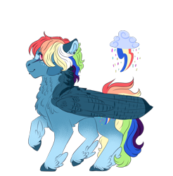 Size: 1120x1139 | Tagged: safe, artist:kiwigoat-art, character:rainbow dash, species:pegasus, species:pony, female, redesign, simple background, solo, transparent background