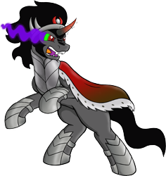 Size: 2690x2846 | Tagged: safe, artist:riverfox237, character:king sombra, commissioner:reversalmushroom, male, simple background, solo, transparent background