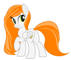 Size: 1273x1065 | Tagged: safe, artist:agdistis, oc, oc only, oc:ginger peach, species:pegasus, species:pony, /mlp/, butt, drawthread, green eyes, looking back, orange hair, pegasus oc, plot, simple background, solo, transparent background, wings