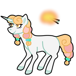 Size: 1000x1000 | Tagged: safe, artist:crownofslime, oc, oc only, parent:peach fuzz, parent:sweetie belle, species:pony, species:unicorn, babyverse, female, magical lesbian spawn, next generation, offspring, parents:sweetiefuzz, simple background, solo, transparent background