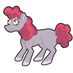 Size: 1000x1000 | Tagged: safe, artist:crownofslime, oc, oc only, parent:apple bloom, parent:apple bytes, parents:bloombytes, species:earth pony, species:pony, babyverse, female, magical lesbian spawn, next generation, offspring, simple background, solo, transparent background