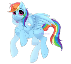 Size: 2000x1800 | Tagged: safe, artist:allisonbacker, character:rainbow dash, species:pegasus, species:pony, cheek fluff, chest fluff, cute, dashabetes, ear fluff, eye clipping through hair, female, leg fluff, looking at you, mare, missing cutie mark, simple background, solo, transparent background