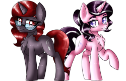 Size: 1878x1200 | Tagged: safe, artist:songheartva, oc, oc only, oc:curse word, oc:magpie, species:pony, species:unicorn, chest fluff, female, glasses, horn, mare, simple background, transparent background, unicorn oc