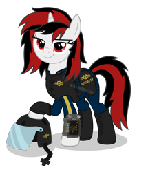 Size: 2750x3200 | Tagged: safe, artist:kitana762, oc, oc only, oc:blackjack, species:pony, species:unicorn, fallout equestria, fallout equestria: project horizons, armored pony, fanfic art, female, helmet, mare, pipbuck, simple background, solo, transparent background, vault security armor